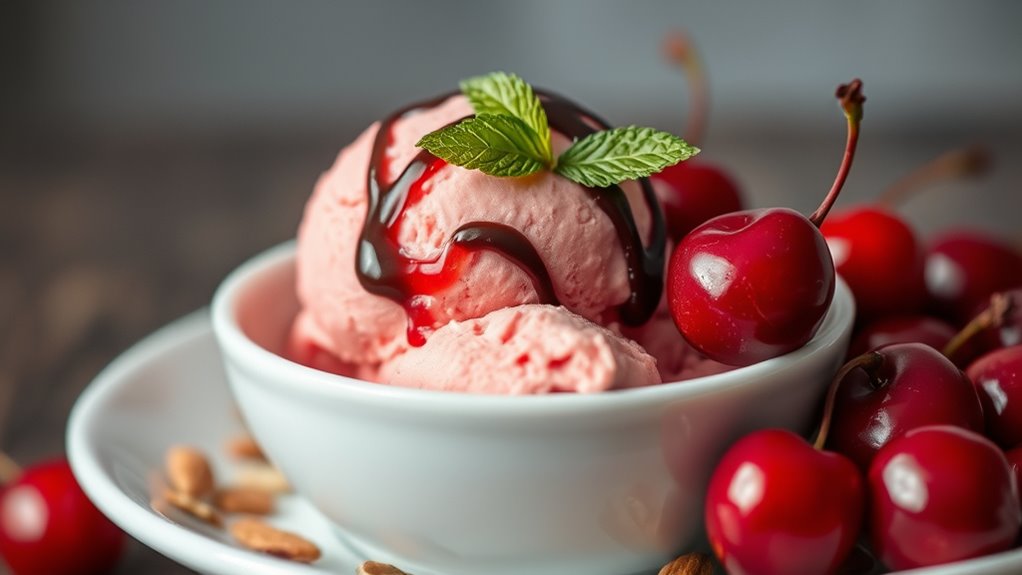 serve slightly softened ice cream