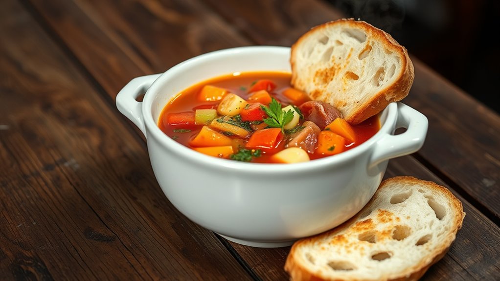 serve soup with care