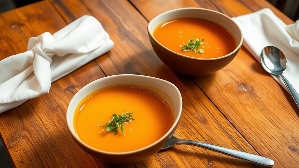 serve soup with finesse