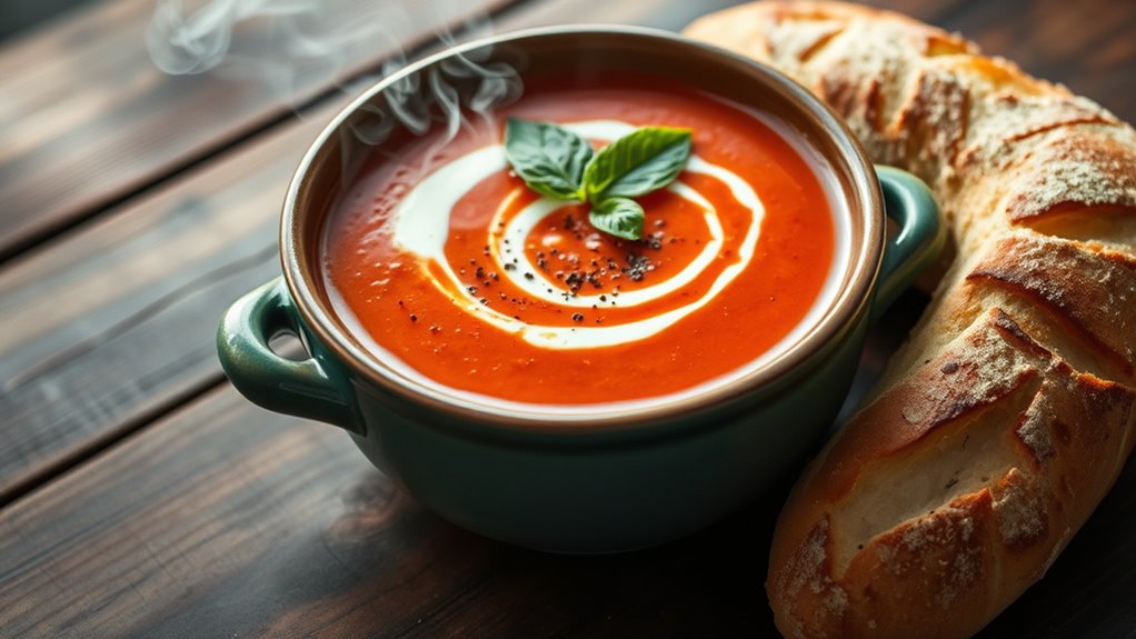 serve soup with garnishes