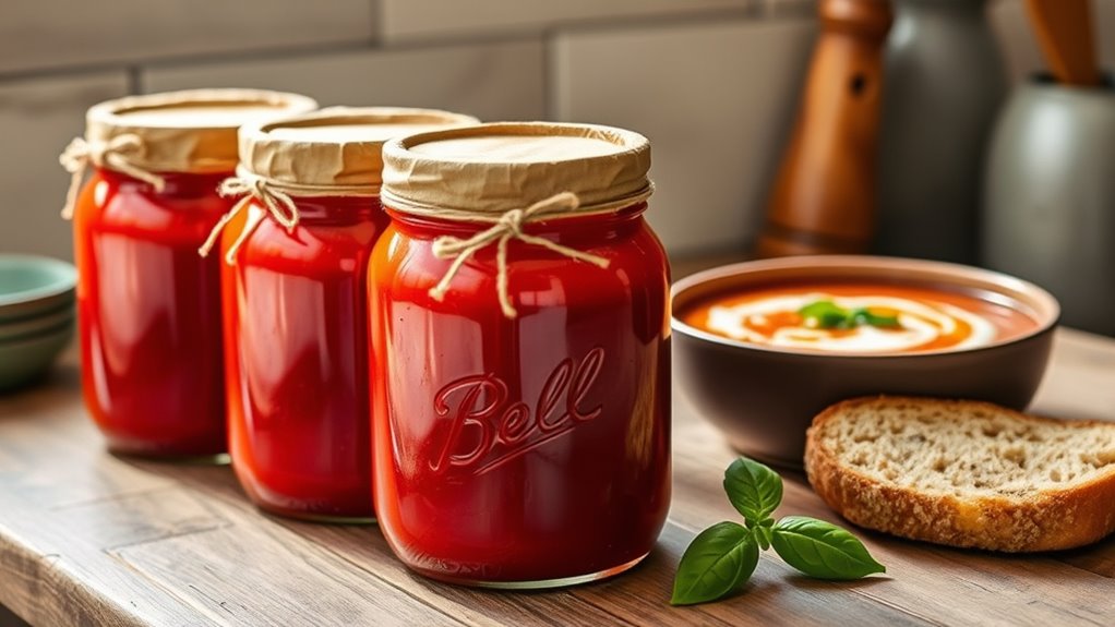 serve soup with garnishes