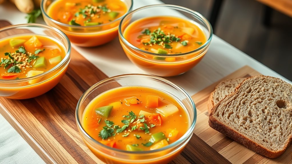 serve soup with simplicity