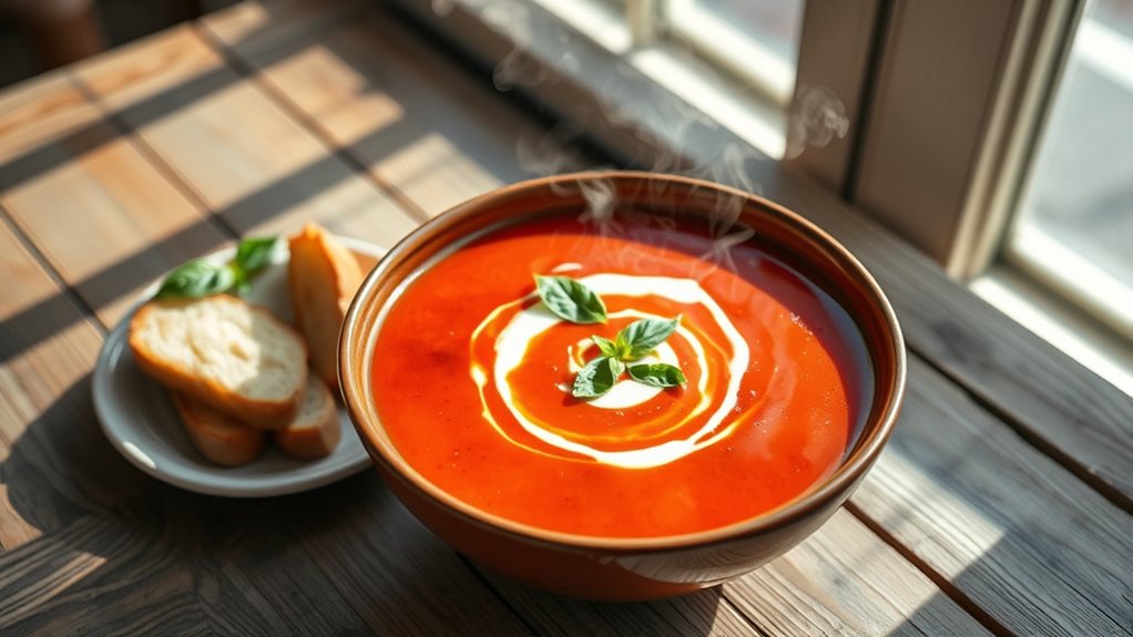 serve soup with toppings