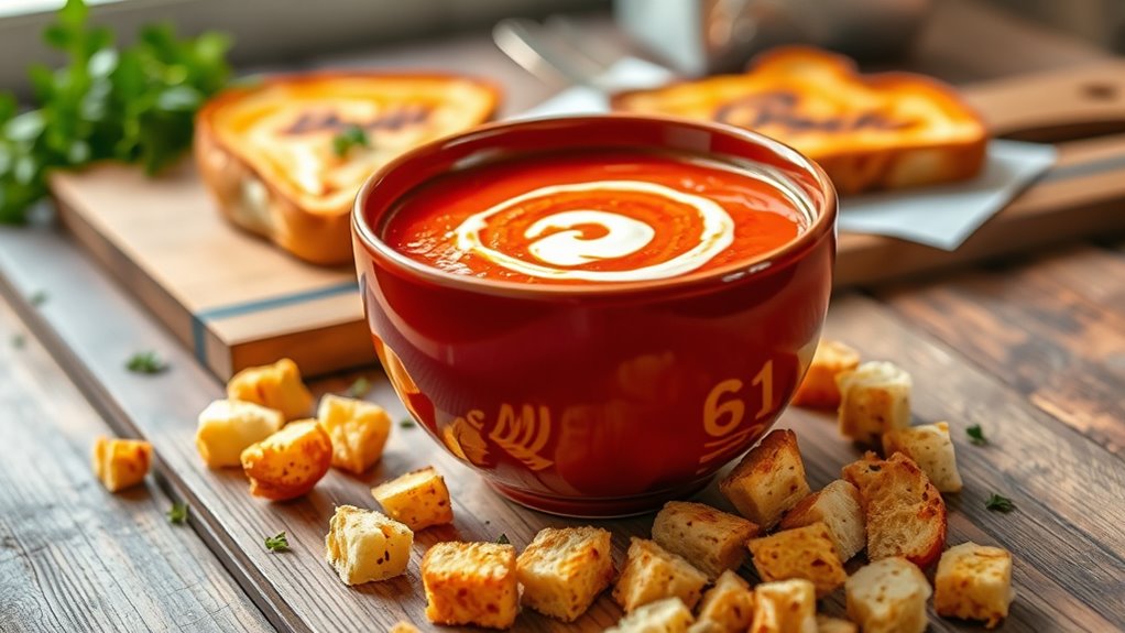 serve soup with toppings