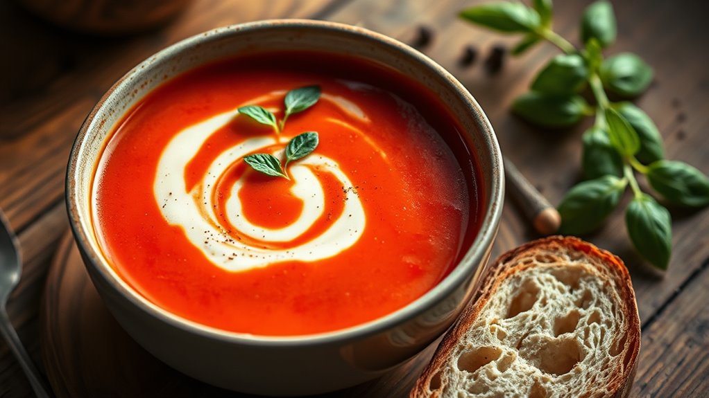 serve soup with warmth