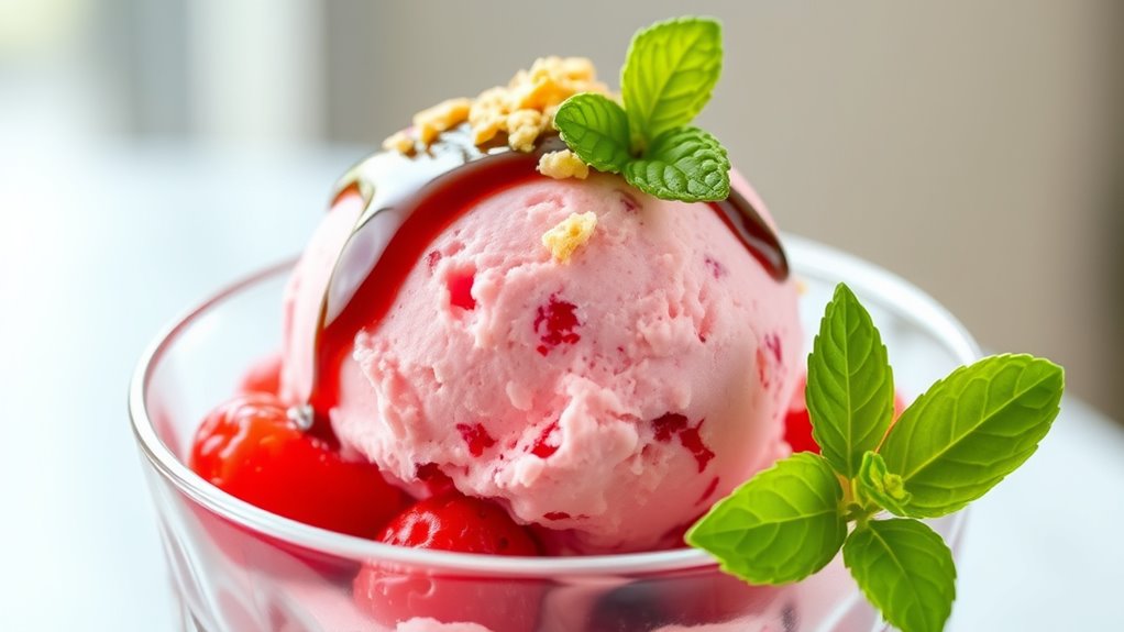 serve strawberry dessert beautifully