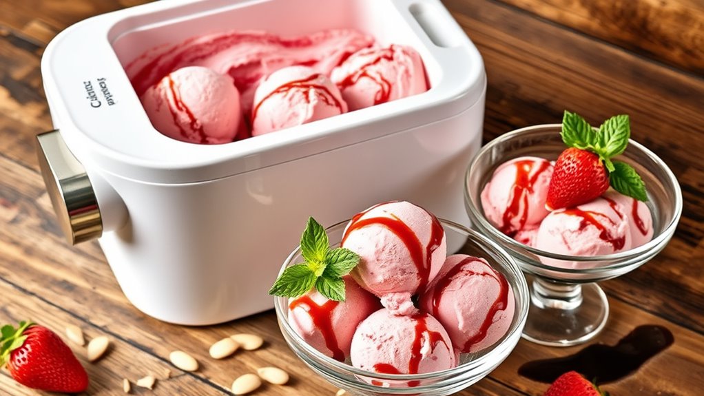serve strawberry ice cream creatively
