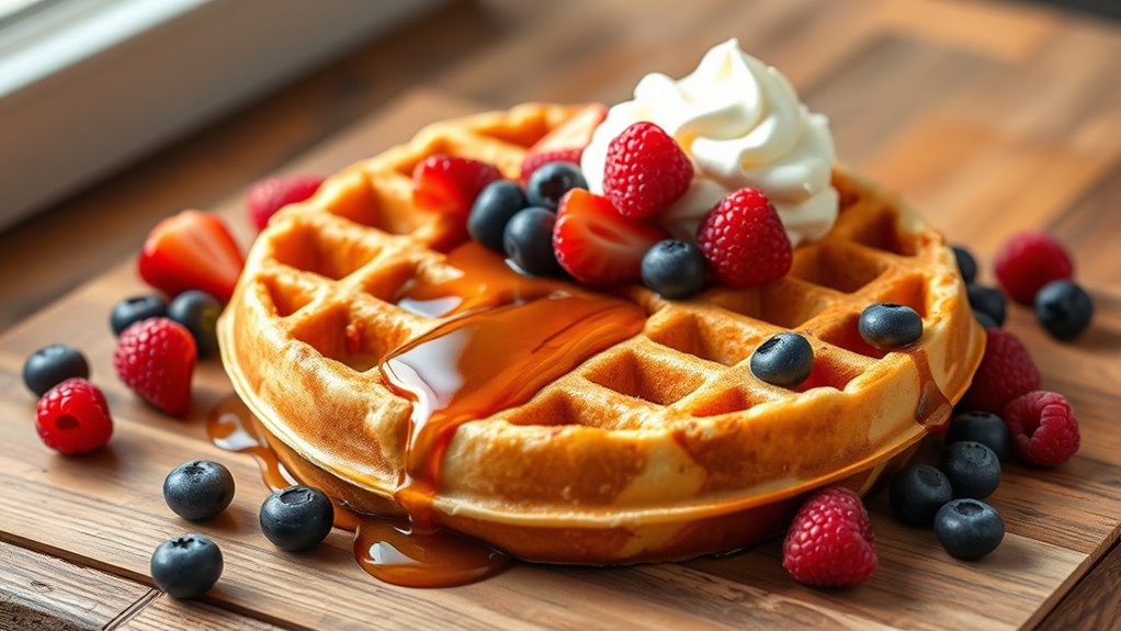 serve waffles immediately creatively