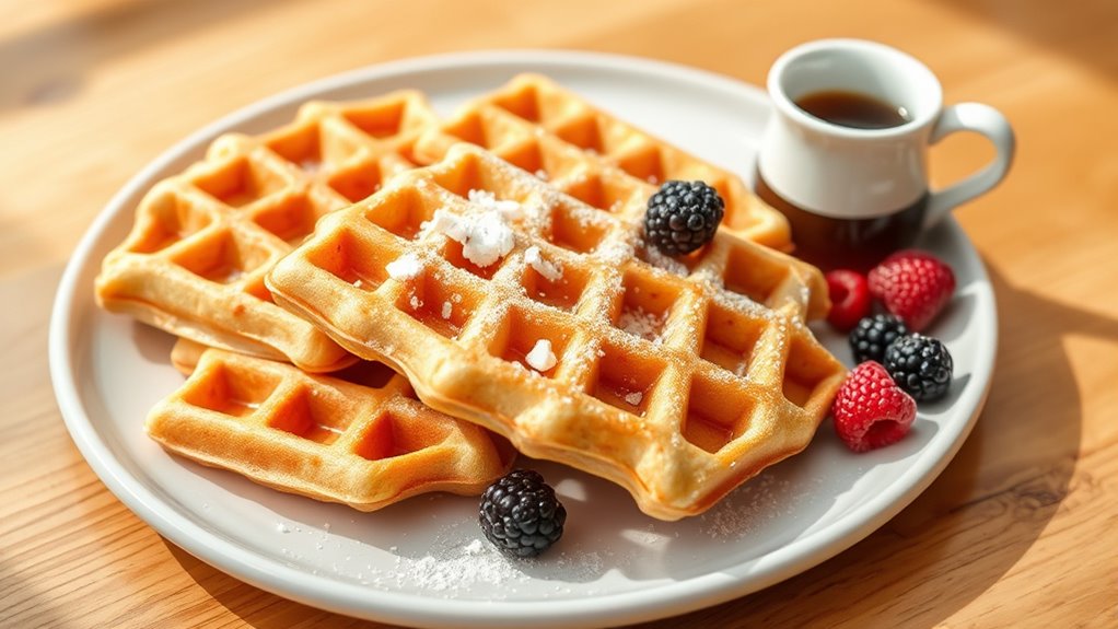 serve waffles promptly thoughtfully