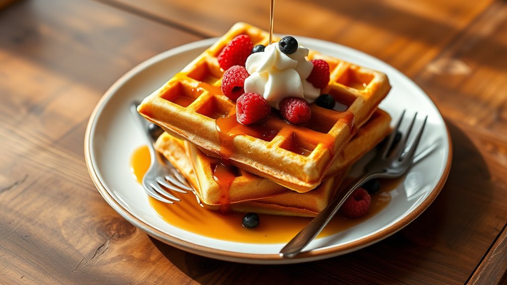serve waffles with care