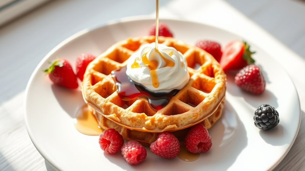 serve waffles with creativity