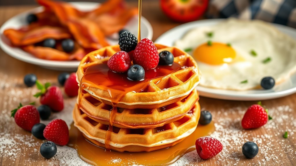 serve waffles with flair