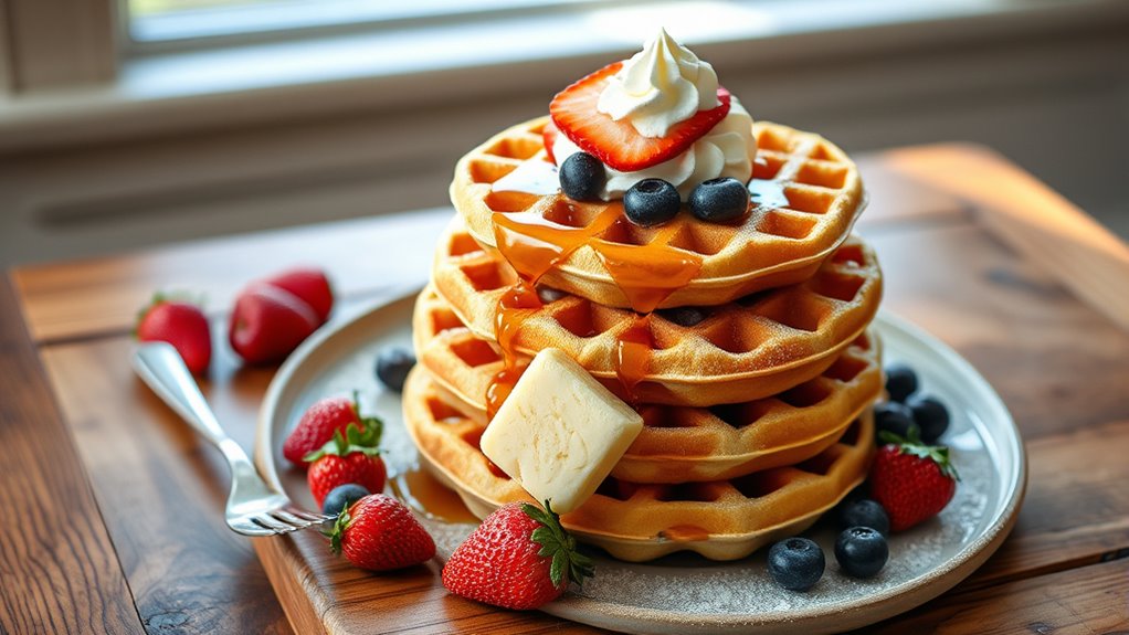 serve waffles with style