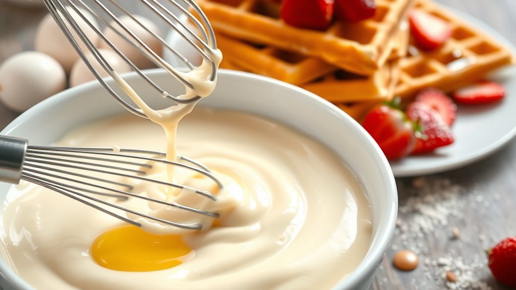 serve waffles with toppings