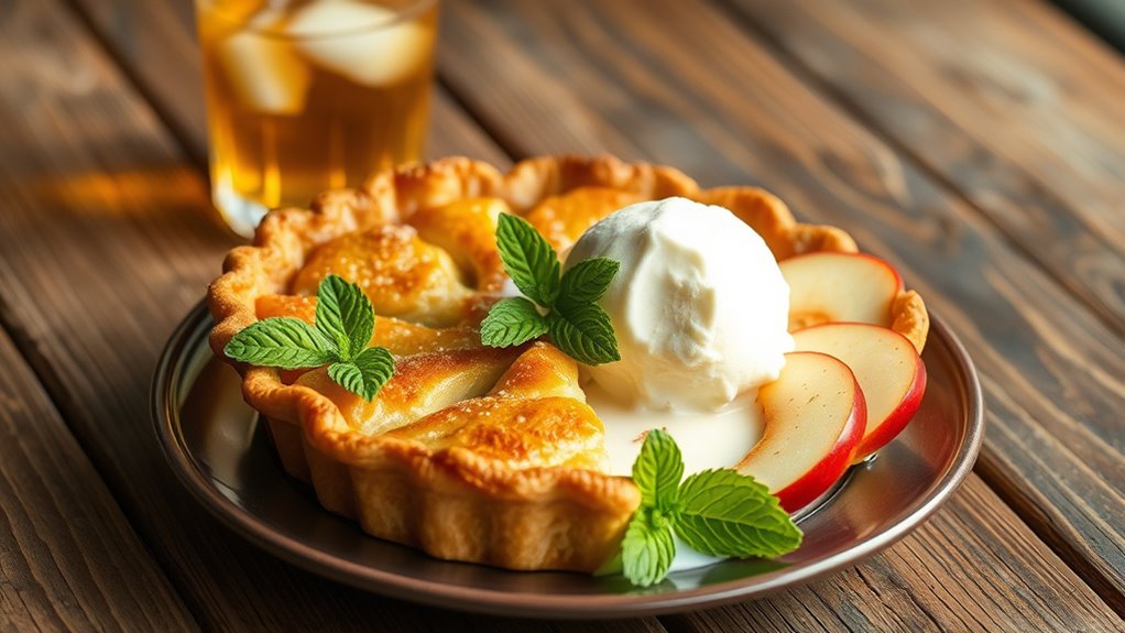 serve warm apple pie