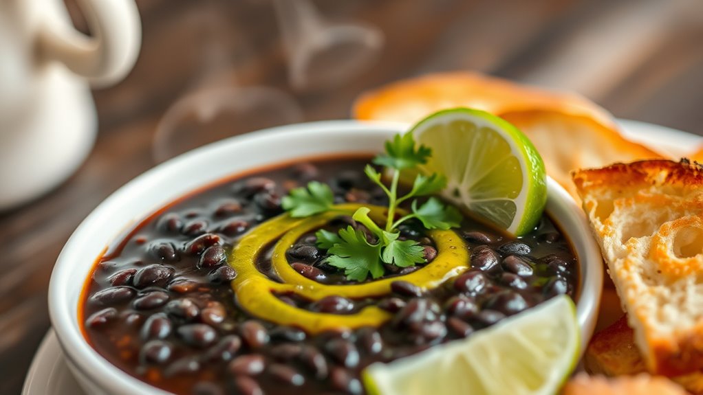 serve warm garnish thoughtfully