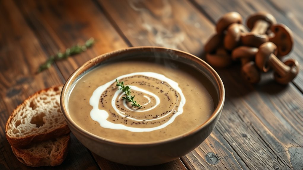 serve warm garnish thoughtfully