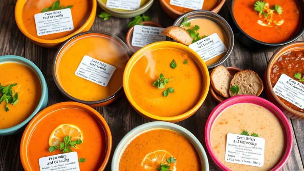 serve warm labeled portions