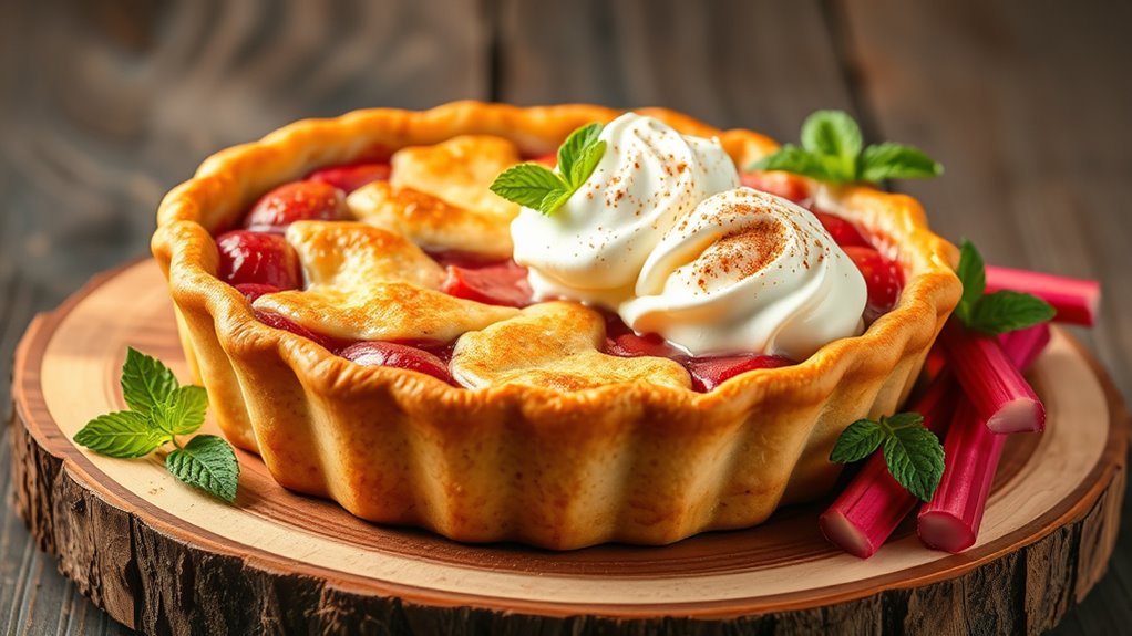 serve warm rhubarb pie
