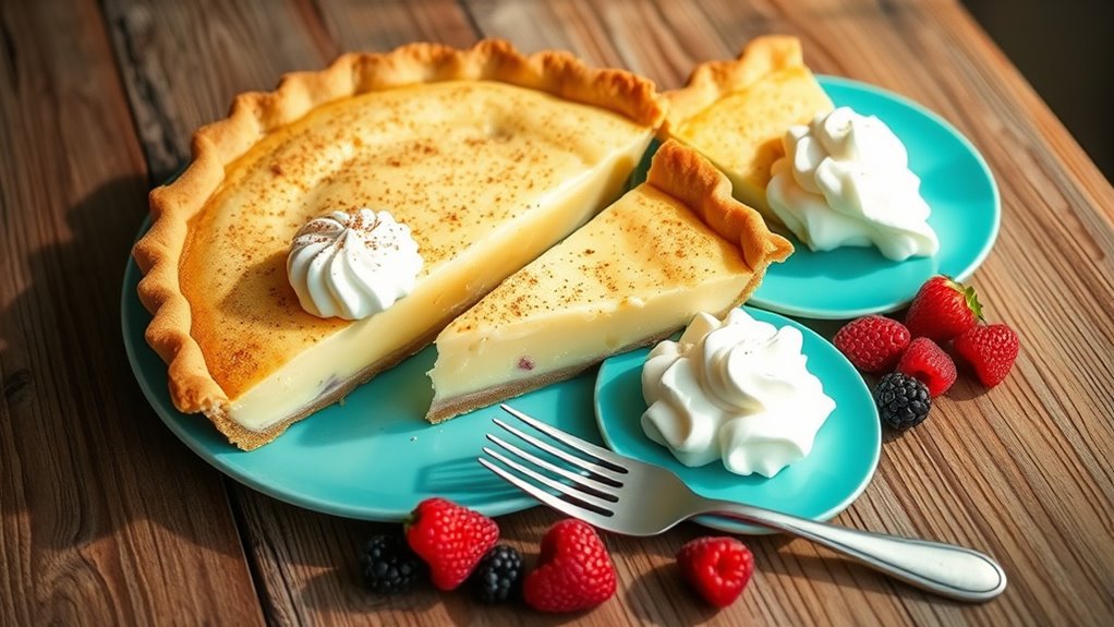 serve with cream and fruit