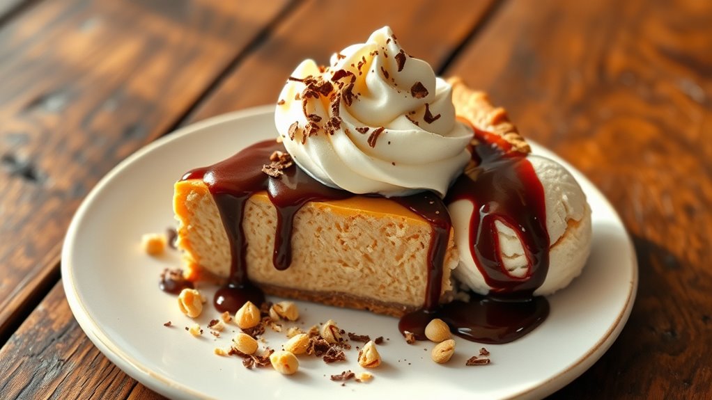 serve with garnishes and ice cream