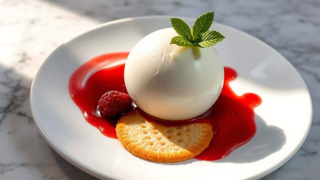 serve with texture contrast