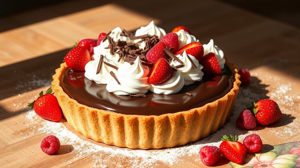 serve with toppings and berries