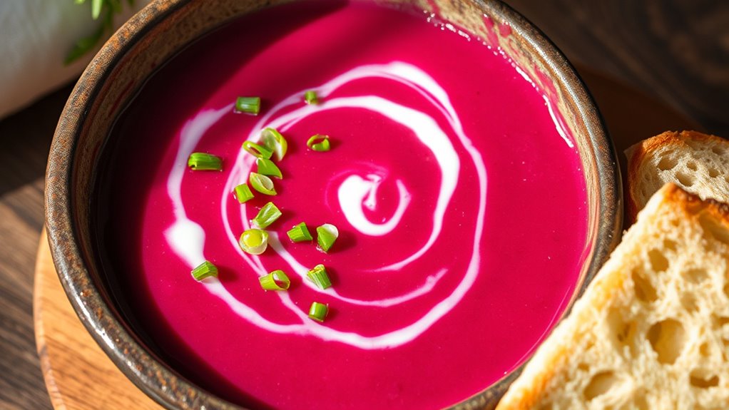 serve with vibrant presentation
