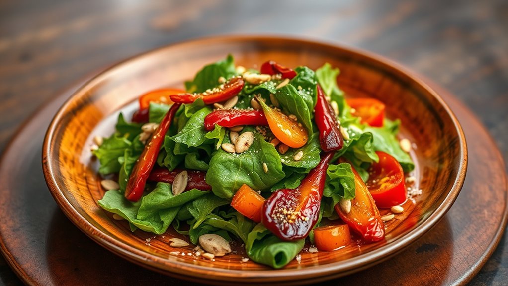 serve with vibrant presentation