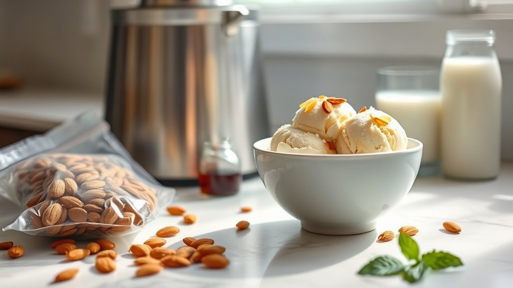 silky almond vanilla custard