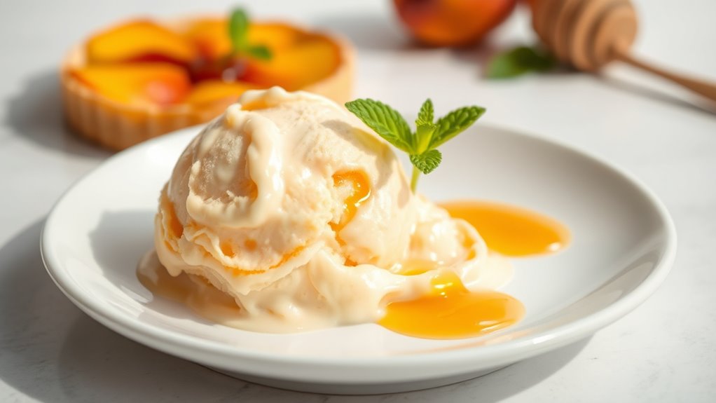 silky nectarine ice cream tips