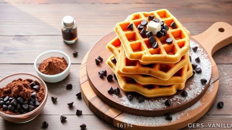 simple chocolate chip waffles
