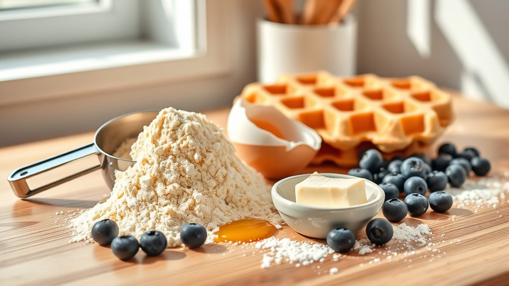 simple ingredients for waffles