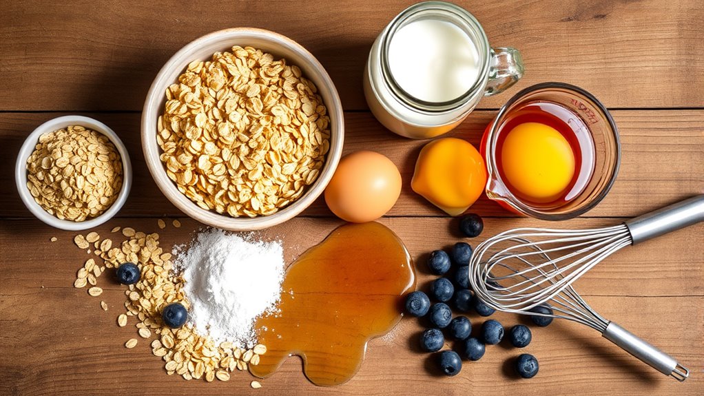 simple oat waffle ingredients