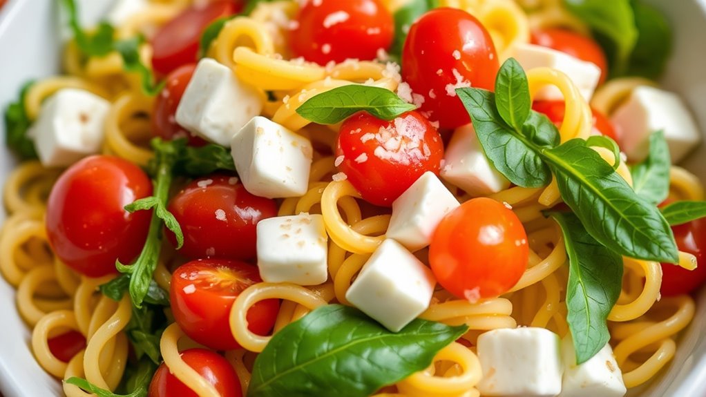 smoked mozzarella pasta salad