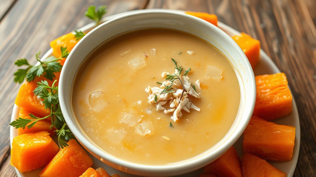 smooth nourishing soup preparation