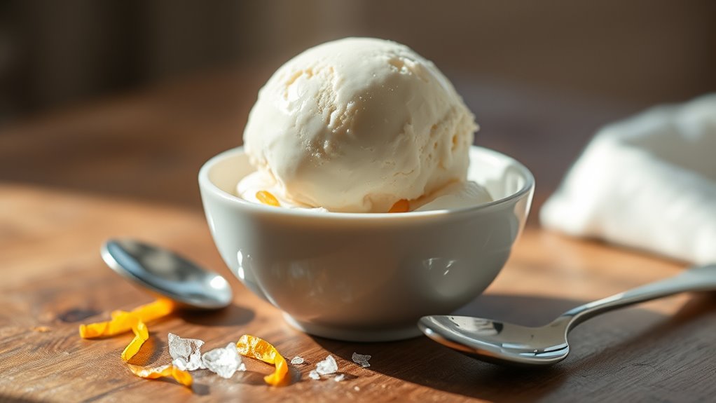 smooth scoopable goat ice cream