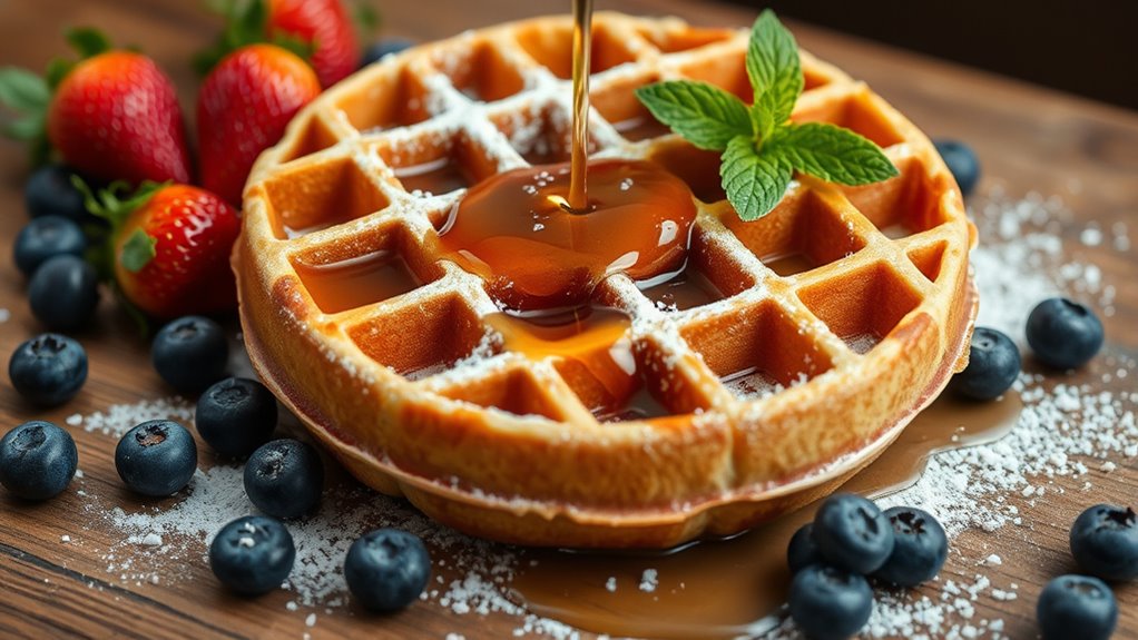 sourdough waffle batter preparation