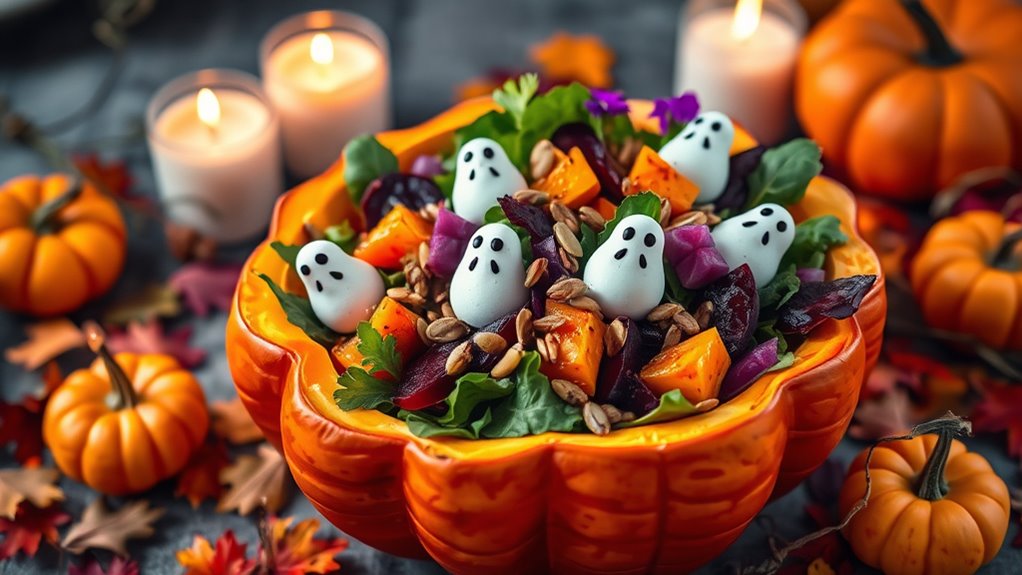 spooky salad preparation vibes