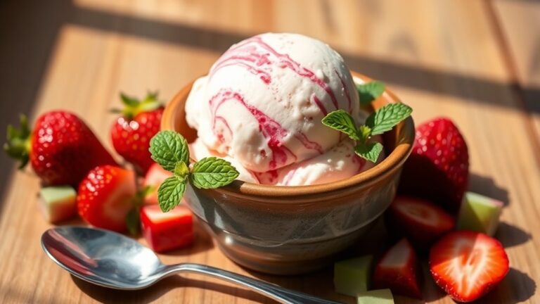strawberry rhubarb ice cream recipe