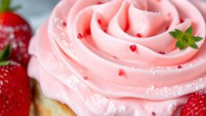strawberry whipped cream icing