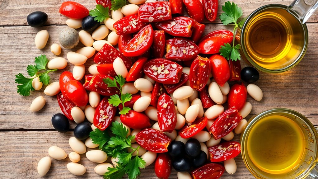 sun dried tomato bean salad