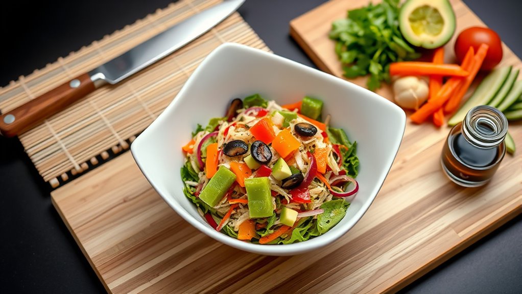 sushi salad preparation tools