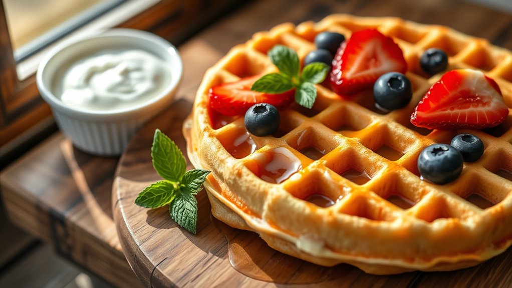 systematic high protein waffle preparation