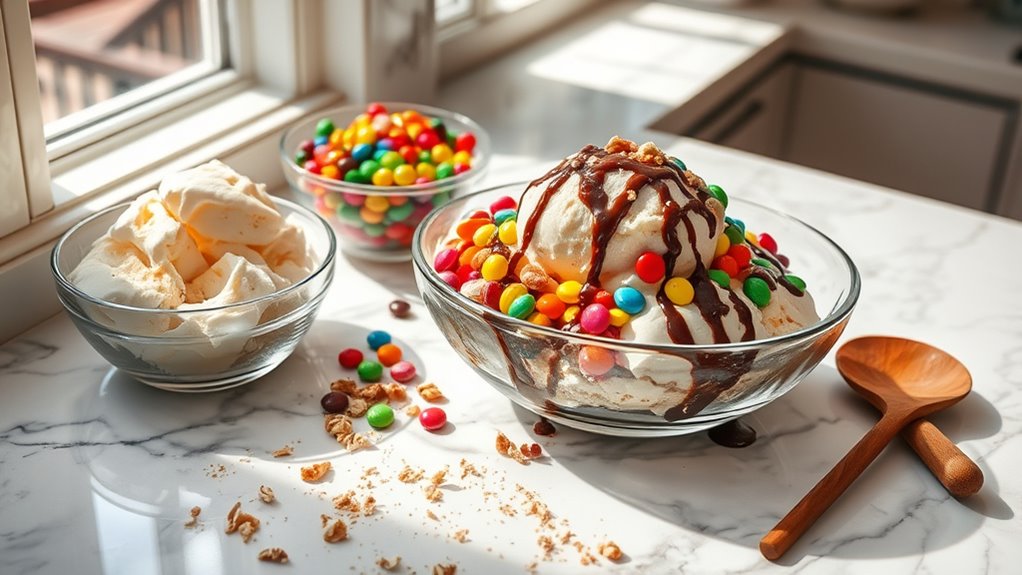 thoughtful ice cream preparation