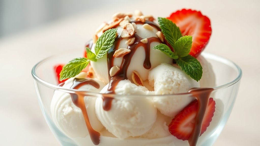 thoughtful ice cream presentation