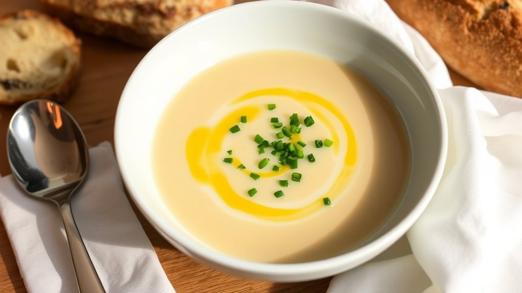 thoughtful inviting soup presentation