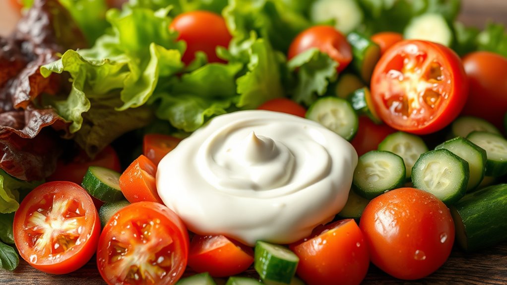 thoughtful vegetable salad preparation