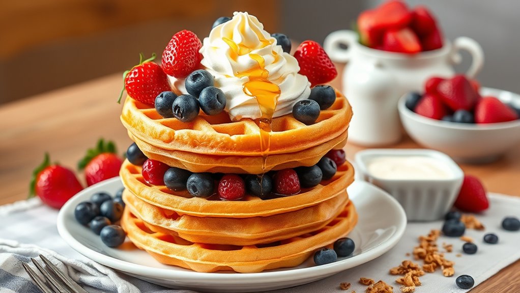 thoughtful waffle serving ideas