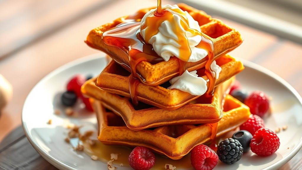 toppings elevate pumpkin waffles